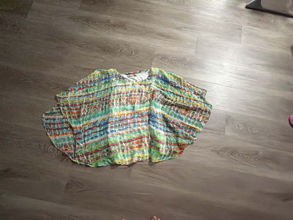 Signature Collection Skirt Size L Multicolor Striped Abstract